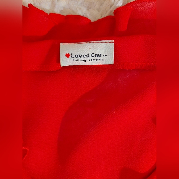 💕2 for $20 Dresses: Red Ruffle Neckline Dress - Picture 10 of 10